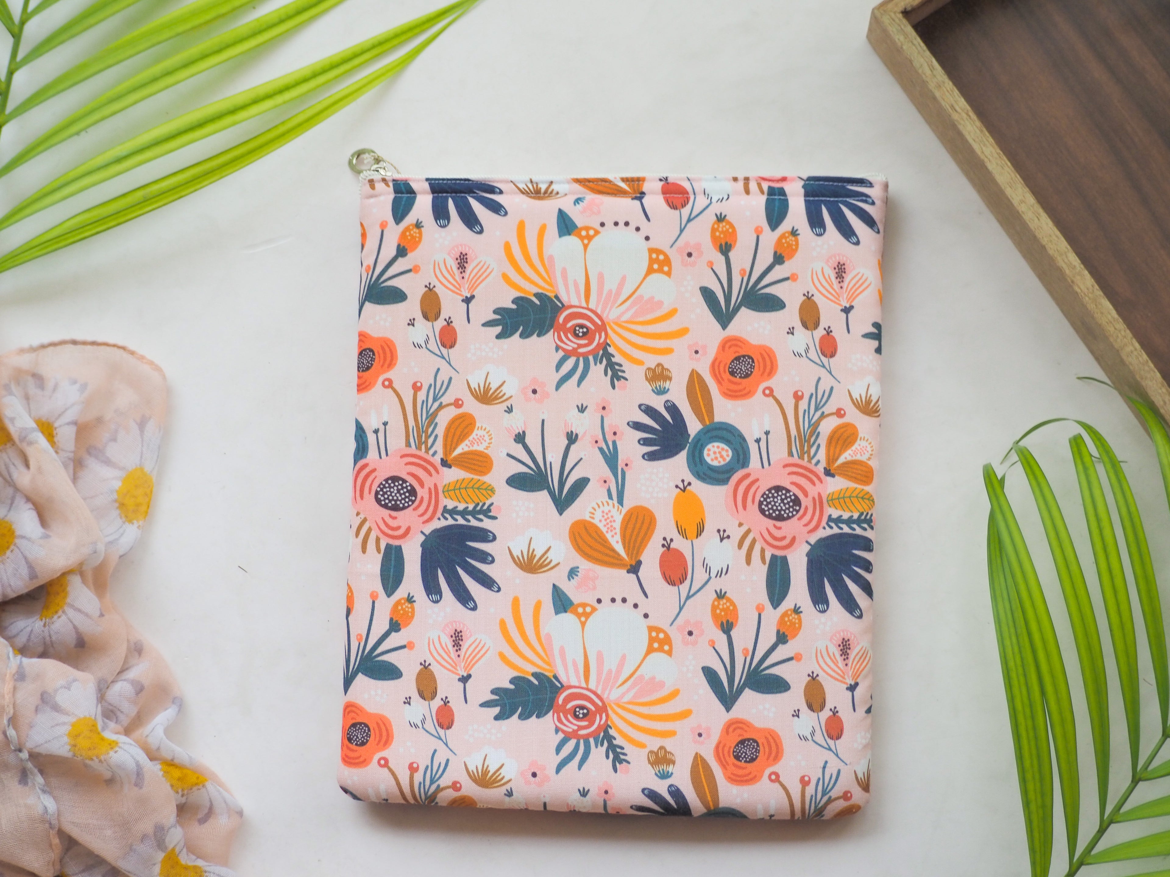 Colorful Floral Book Sleeve