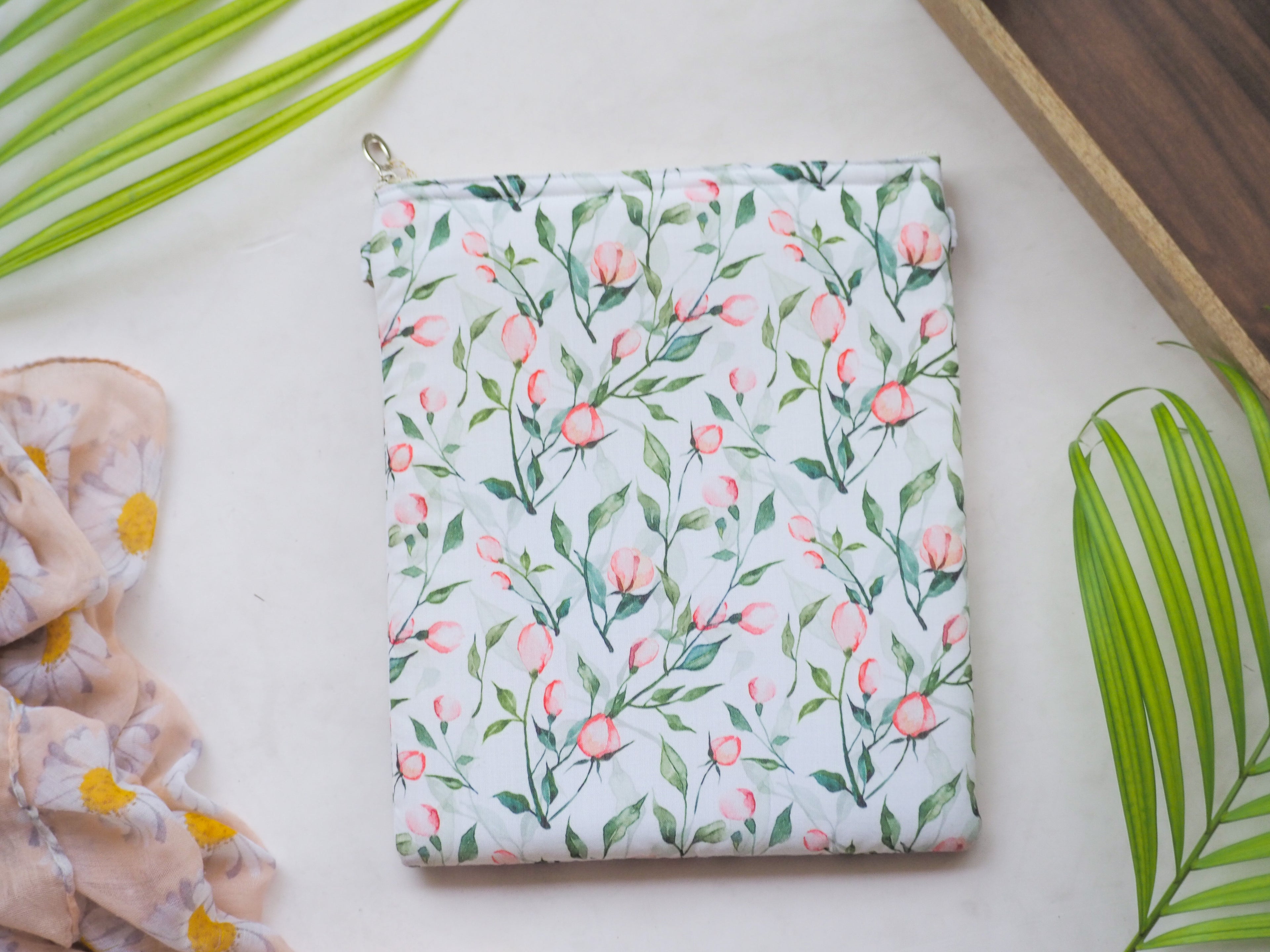 Floral Watercolour Roses Book Sleeve