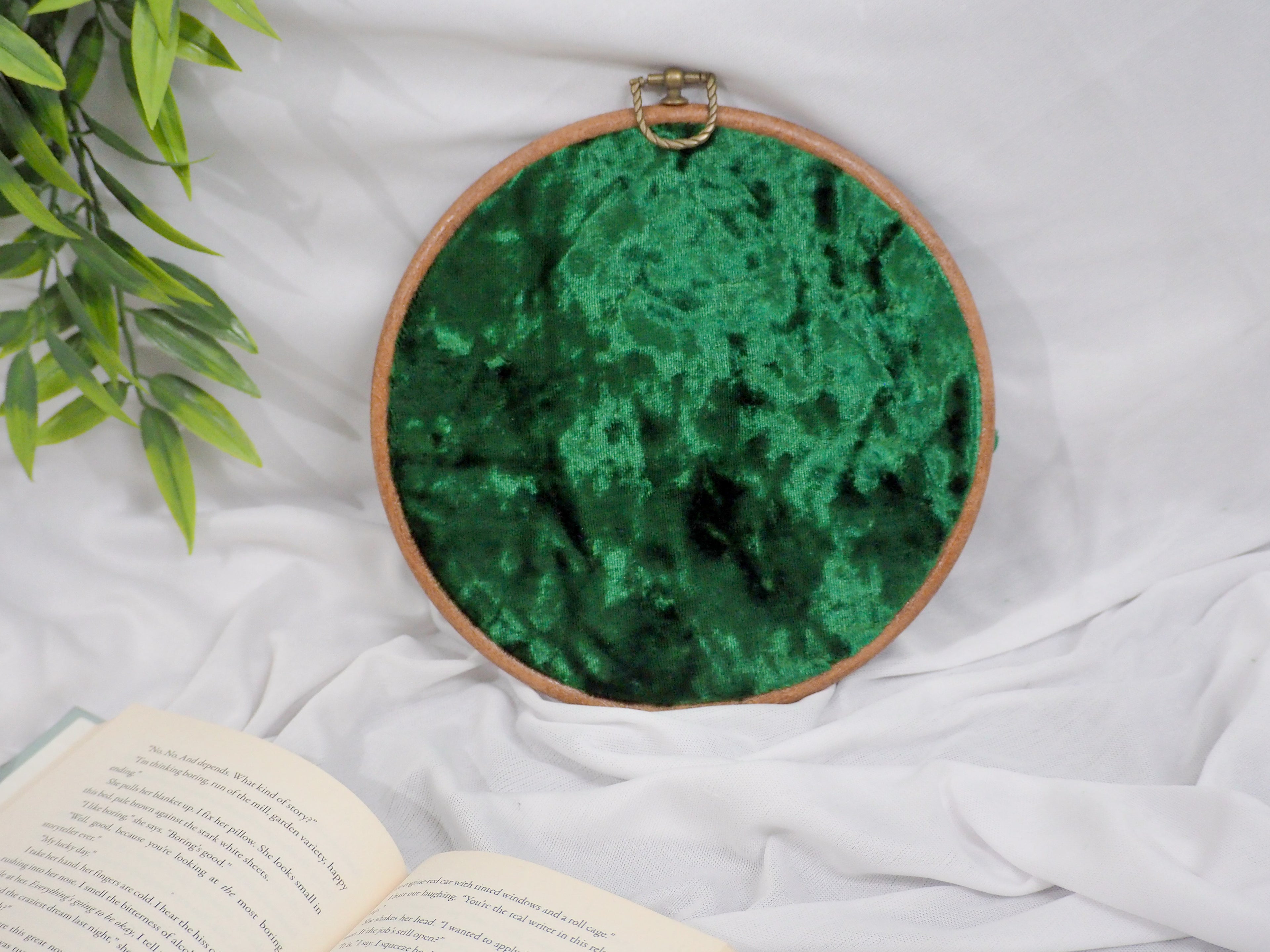 Green Velvet Enamel Pin Hoop Display