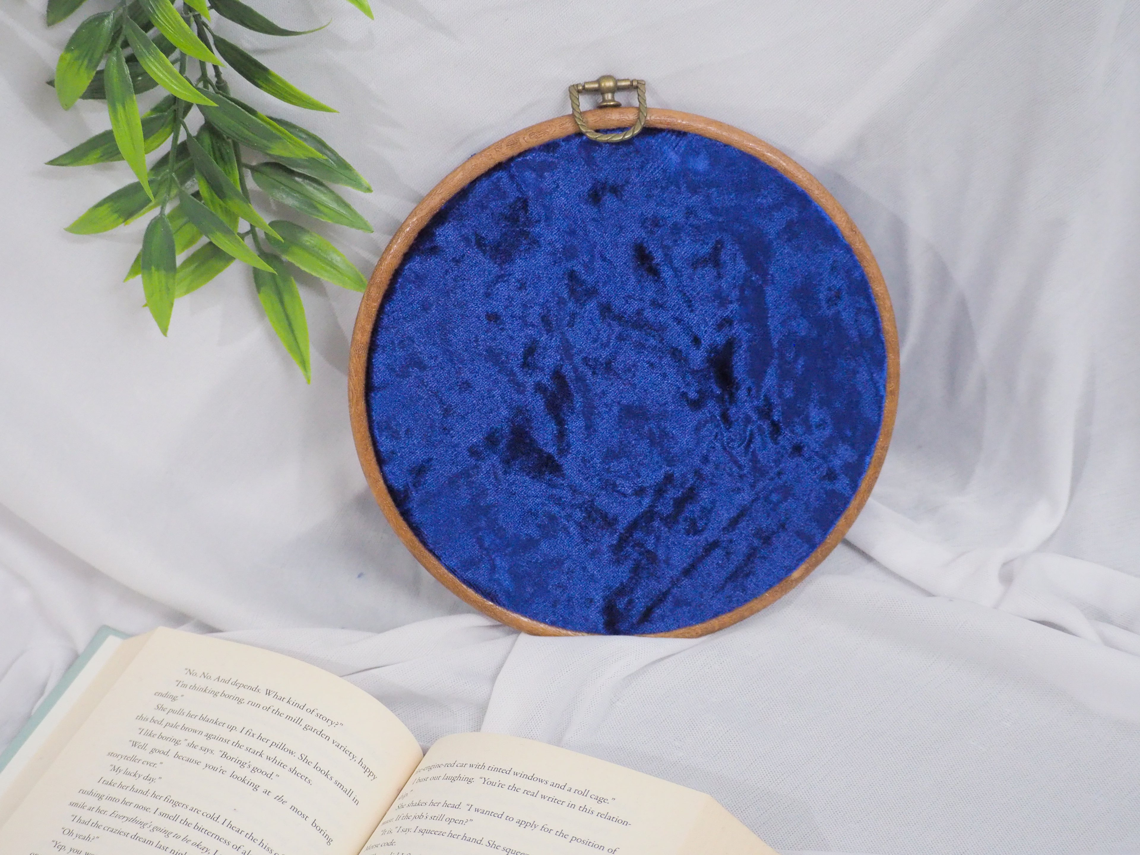 Royal Blue Velvet Enamel Pin Hoop Display