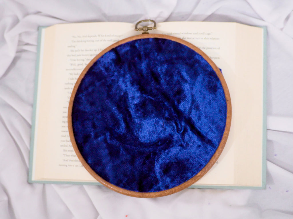 Royal Blue Velvet Enamel Pin Hoop Display