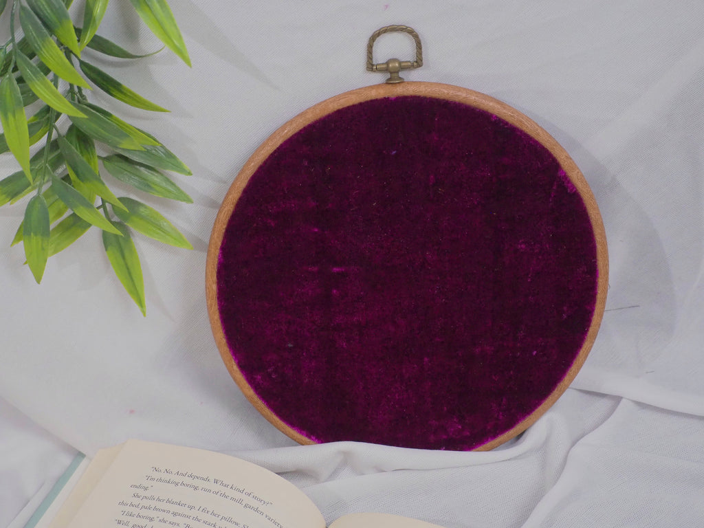 Mauve Velvet Enamel Pin Hoop Display