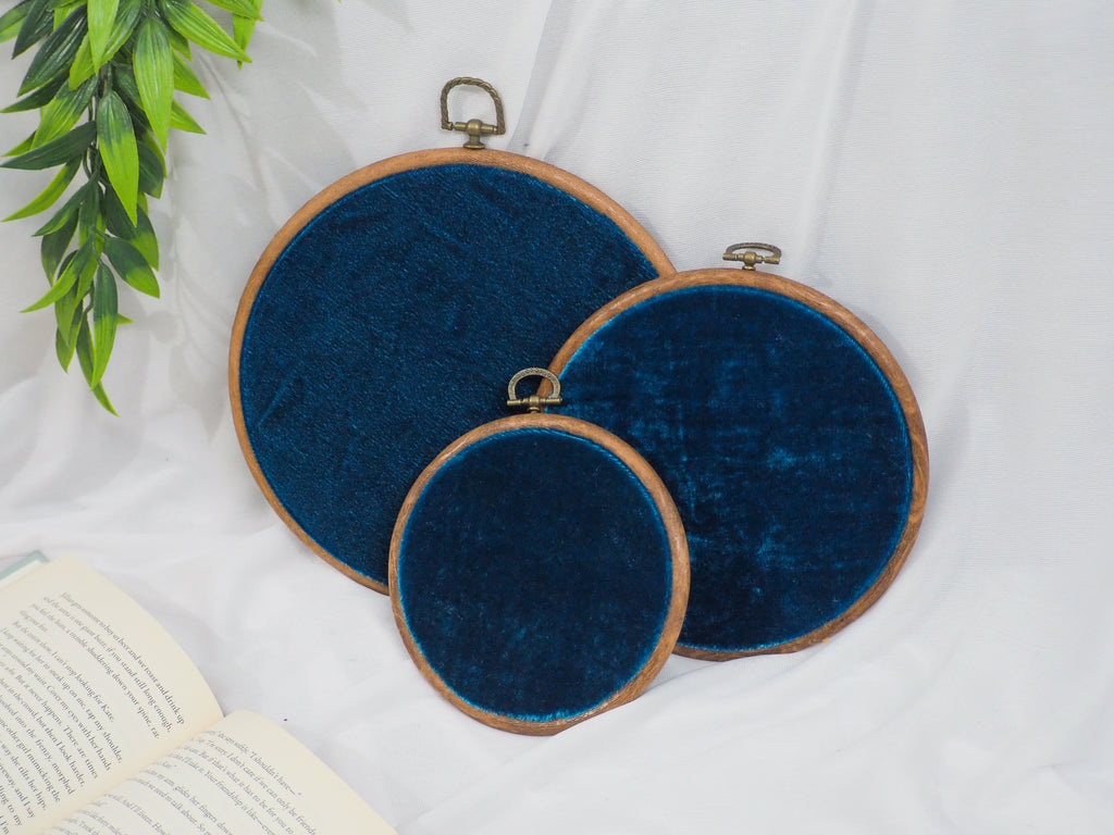 Blue Velvet Enamel Pin Hoop Display