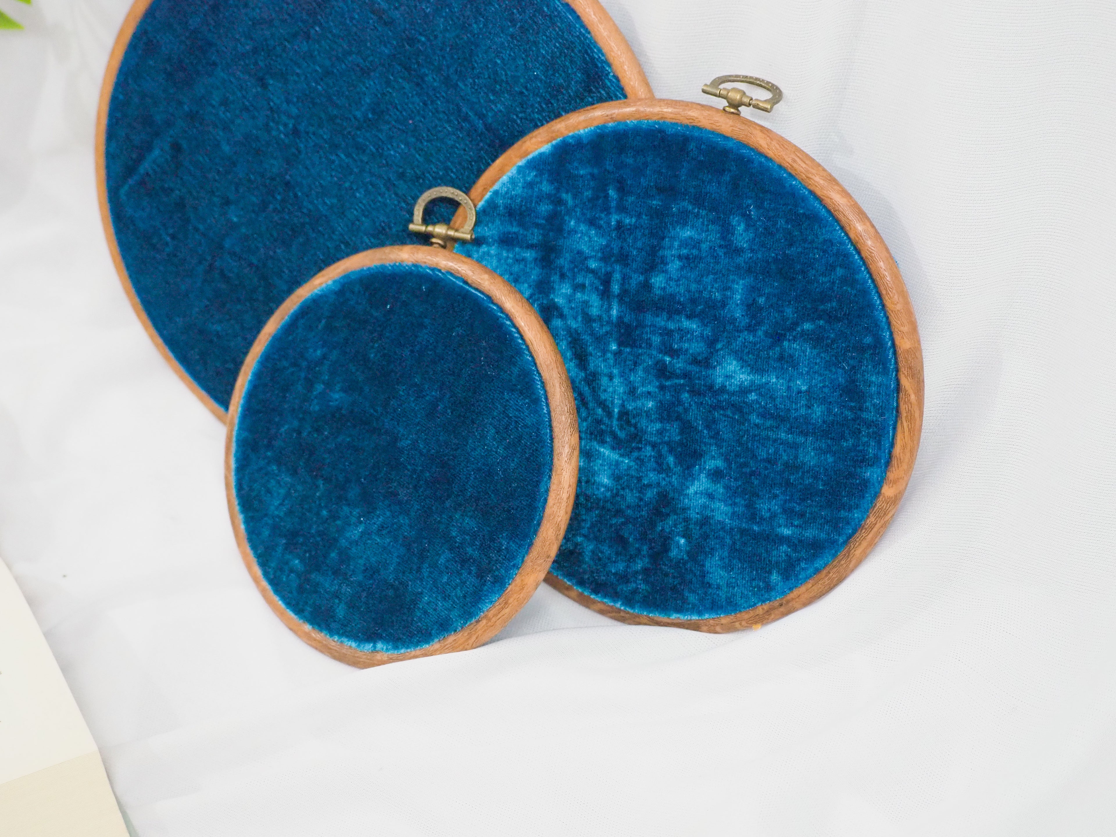 Blue Velvet Enamel Pin Hoop Display