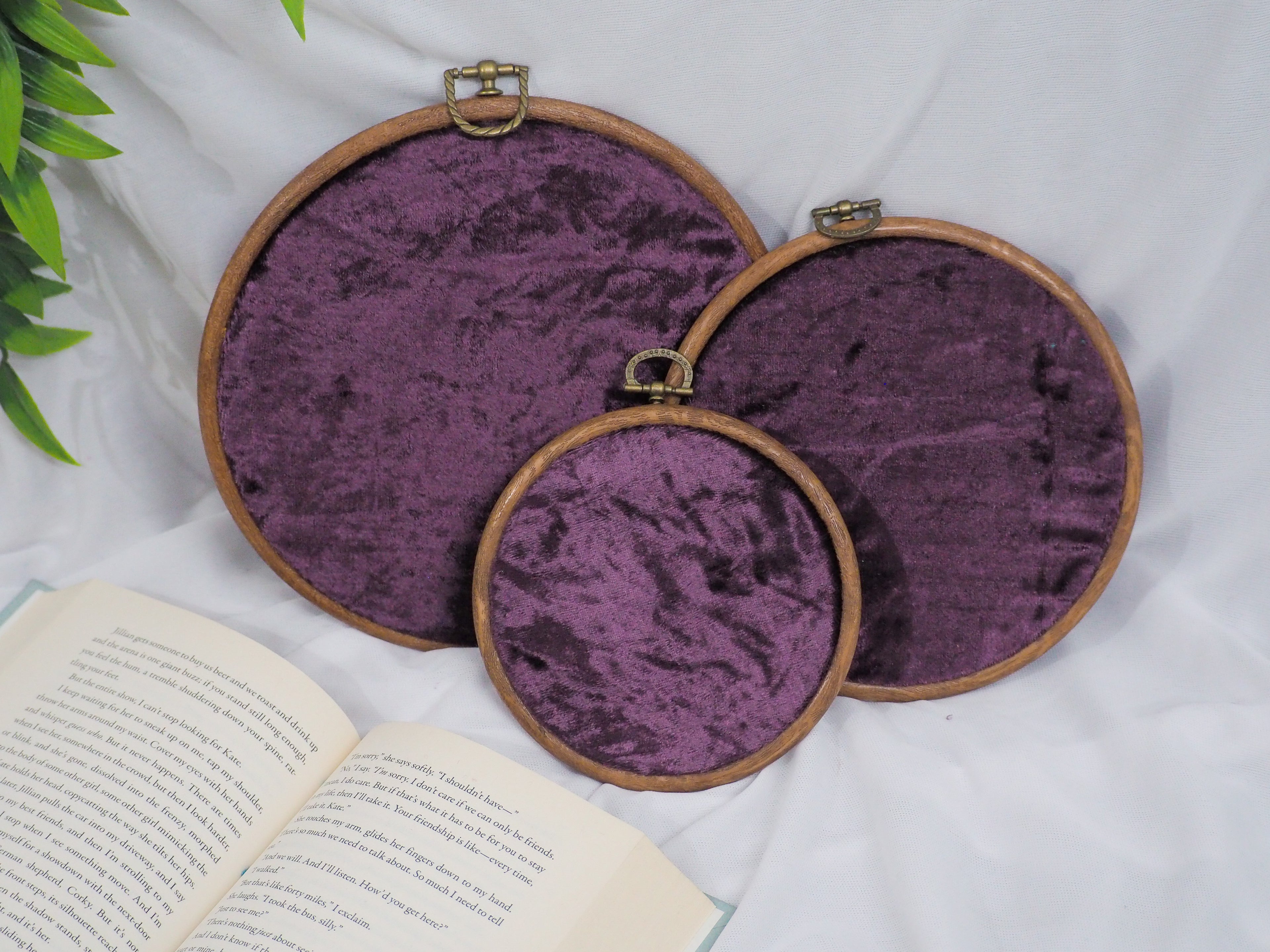Violet Velvet Enamel Pin Hoop Display