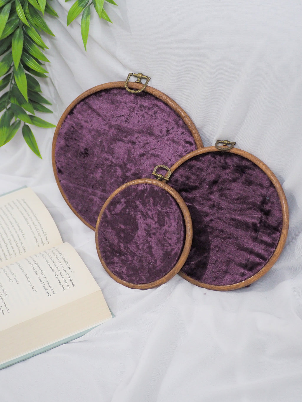 Violet Velvet Enamel Pin Hoop Display