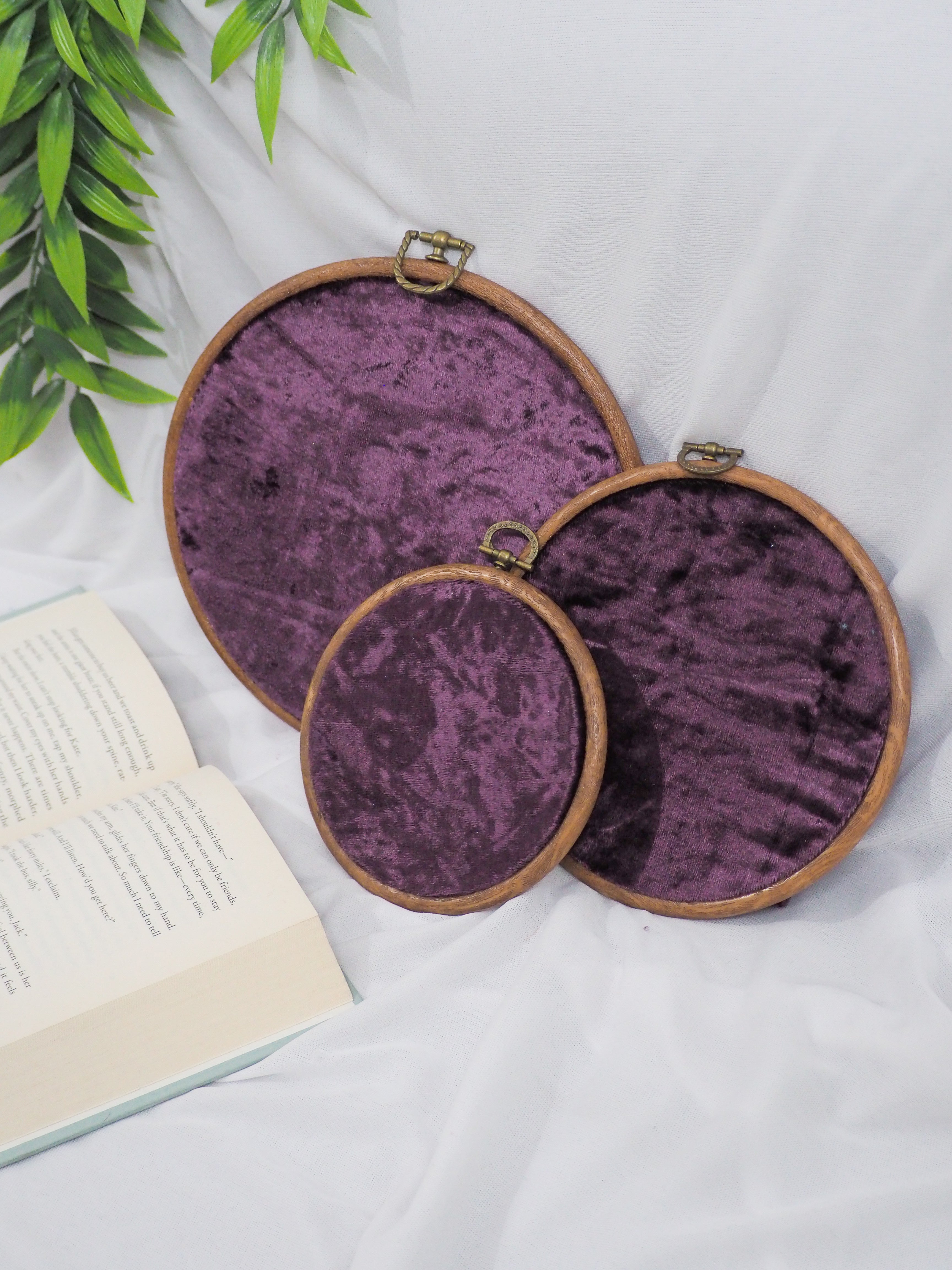 Violet Velvet Enamel Pin Hoop Display