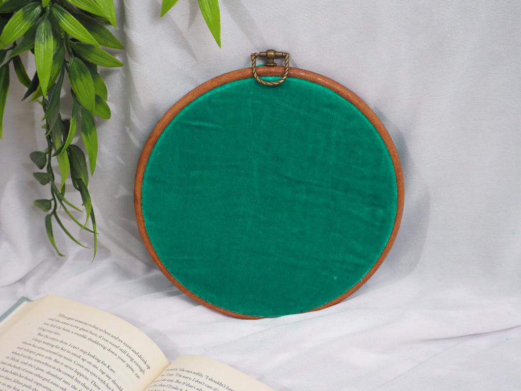 Emerald Green Velvet Enamel Pin Hoop Display