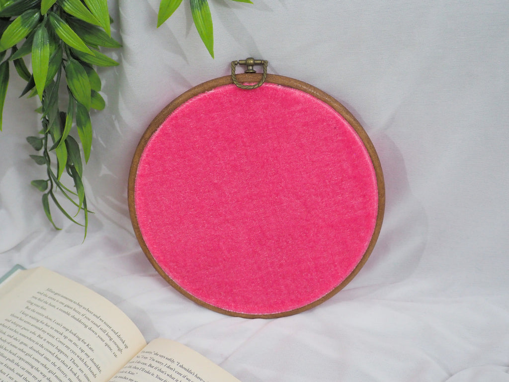 Pink Velvet Enamel Pin Hoop Display