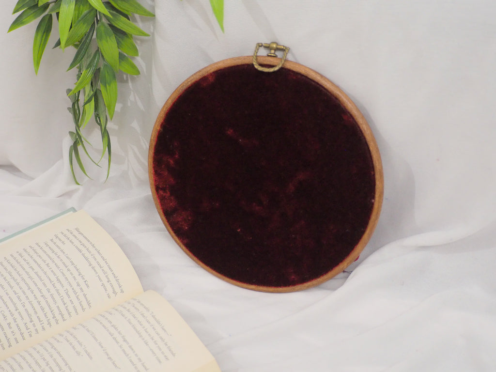 Dark Brown Velvet Enamel Pin Hoop Display