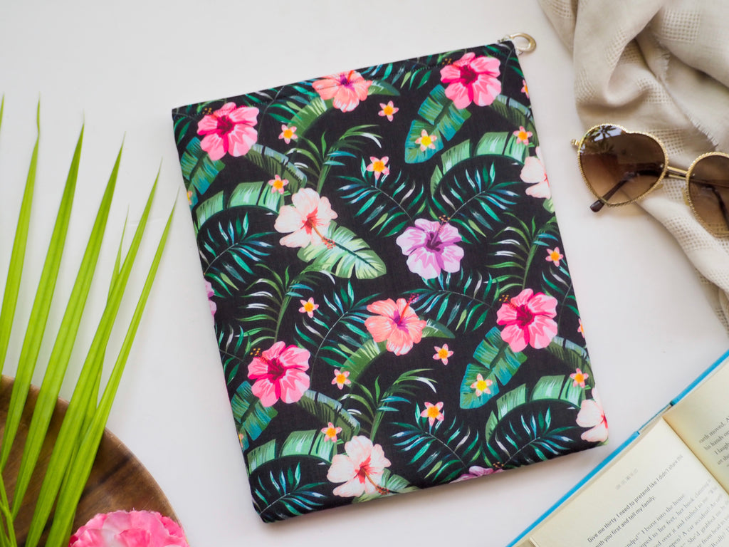 Floral Hibiscus Tropical Book Sleeve