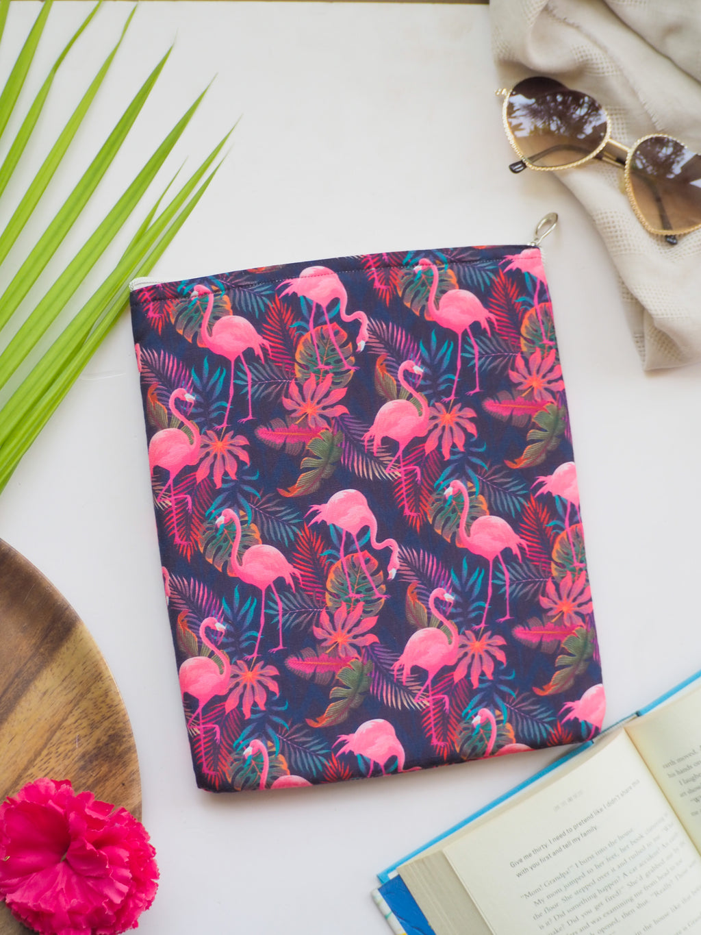 Flamingo Tropical Book Sleeve