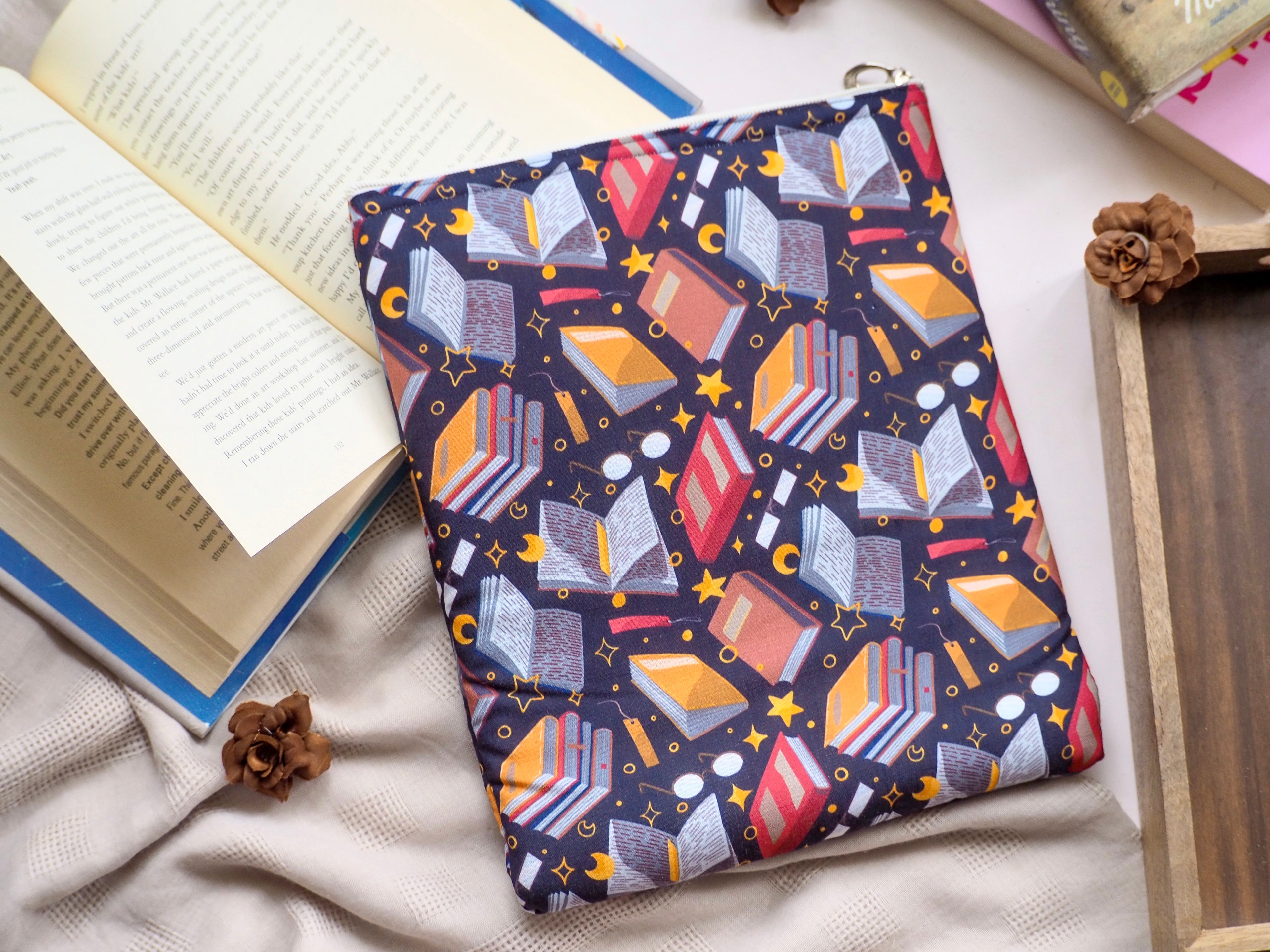 Late Night Reader Bookish Book Sleeve
