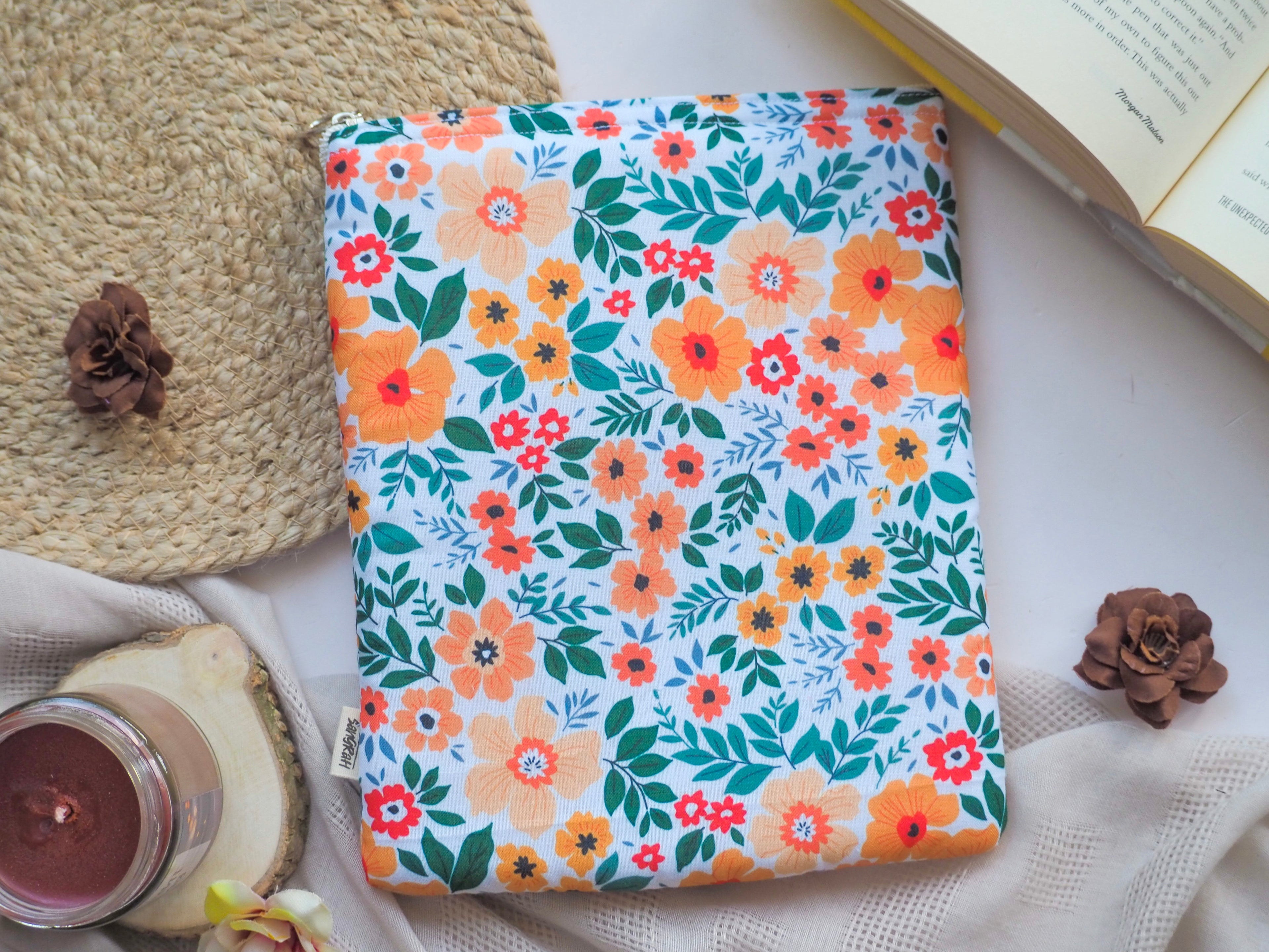 Colourful Floral Fall Autumn Book Sleeve