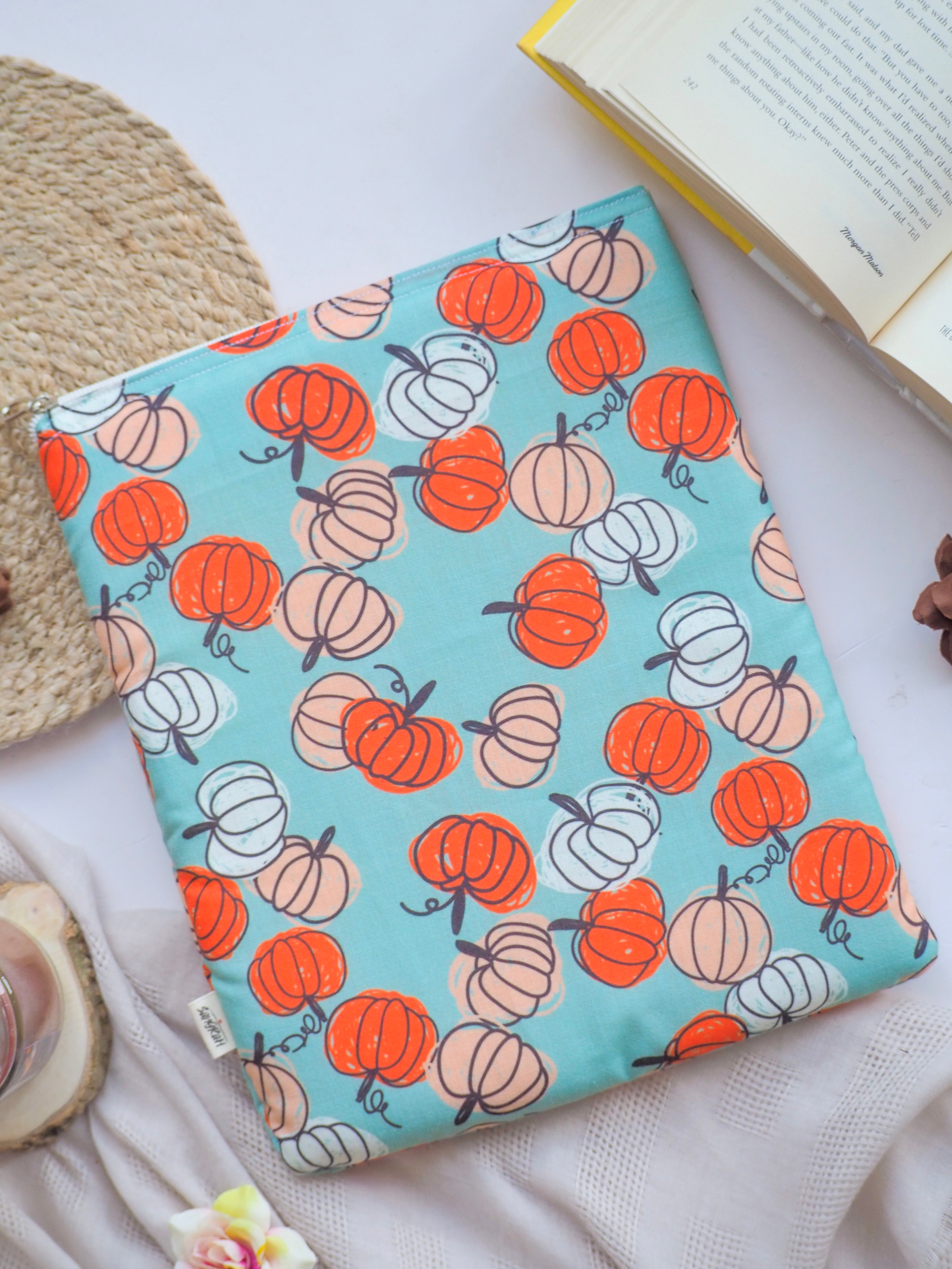 Blue Pumpkin Fall Book Sleeve