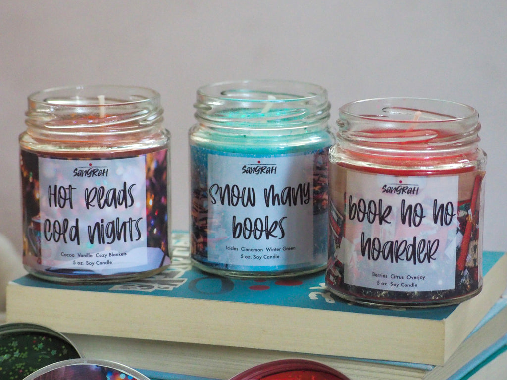 Hot Reads Cold Night Bookish Candle