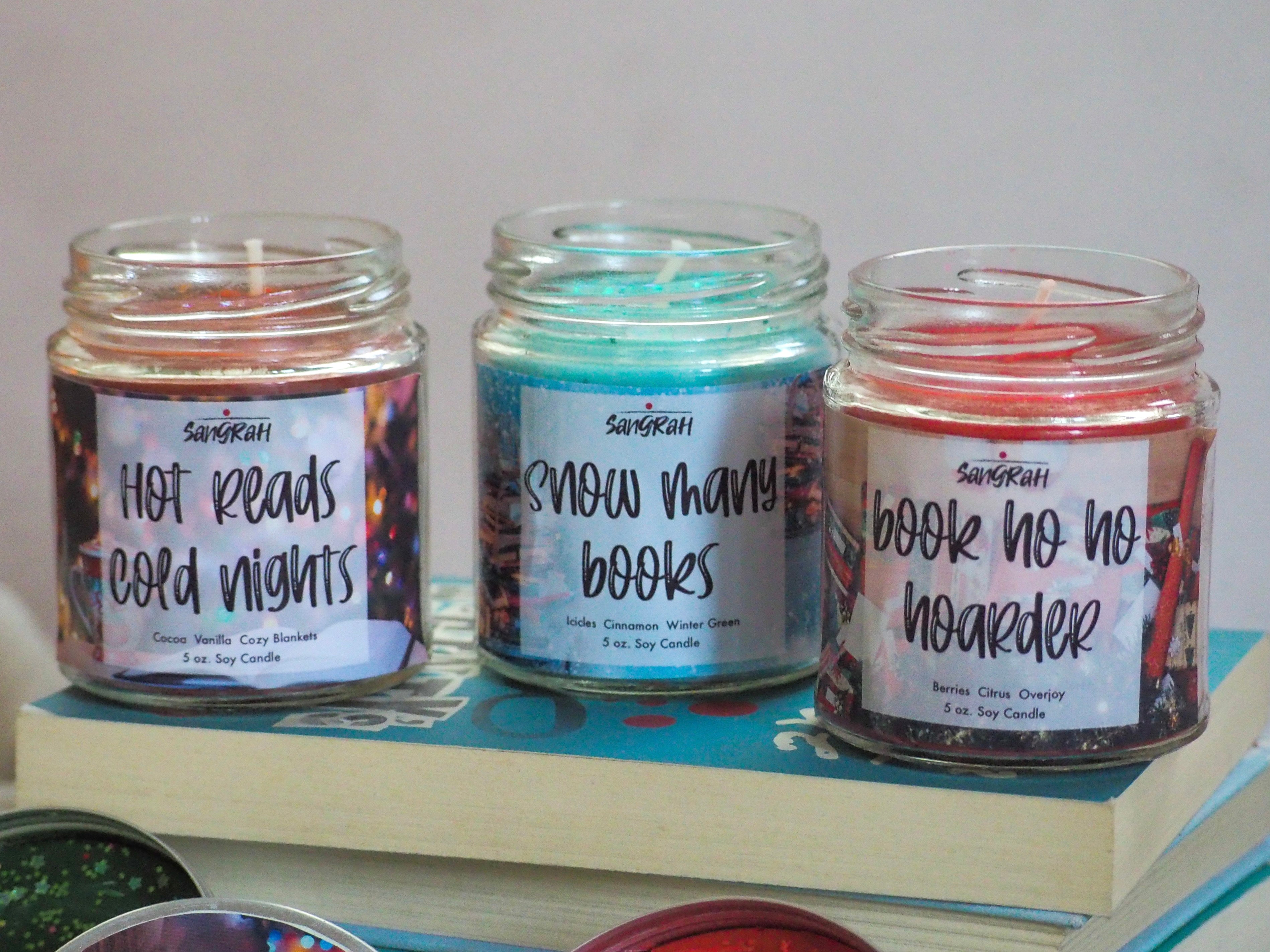Hot Reads Cold Night Bookish Candle
