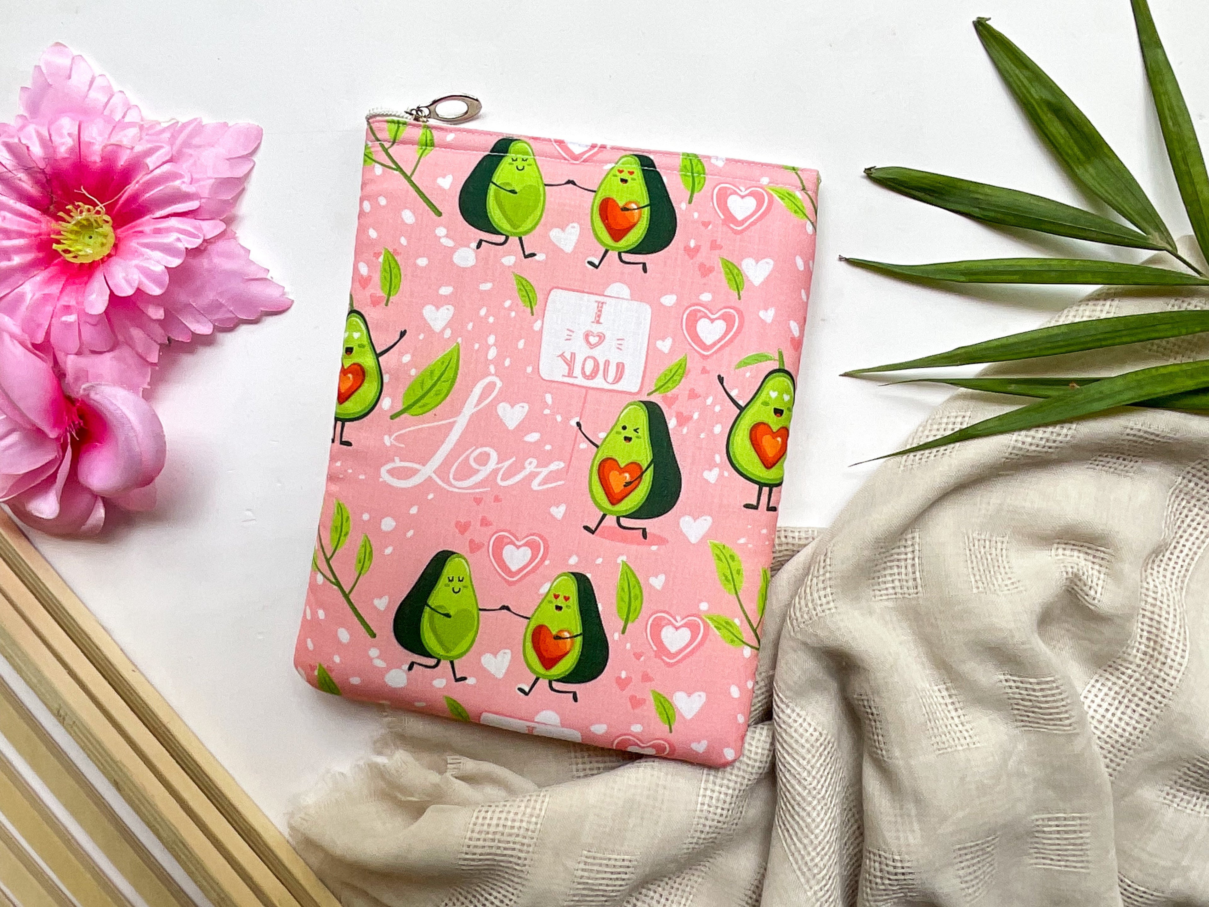 Kawaii Avocado Love Food Book Sleeve