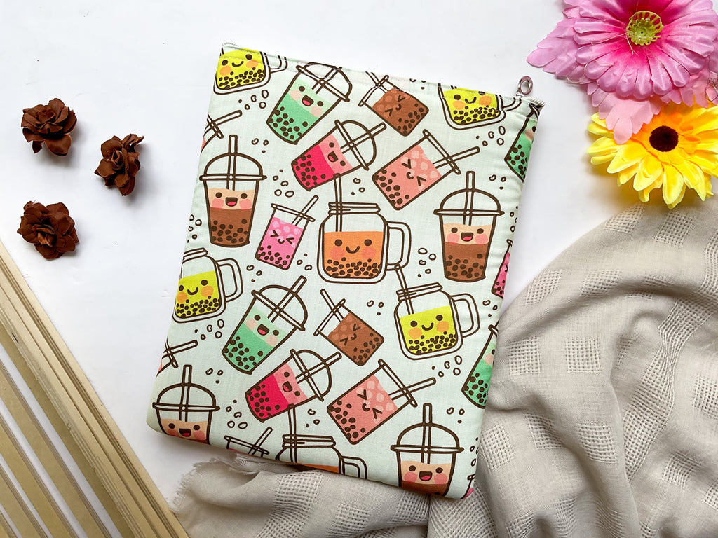 Kawai Boba Tea Kpop Kdrama Book Sleeve