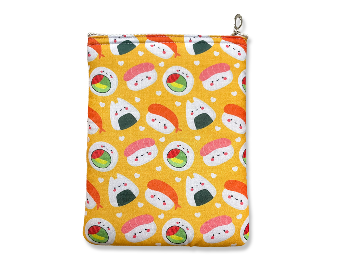 Kawaii Food Sushi pattern Yellow Book Sleeve