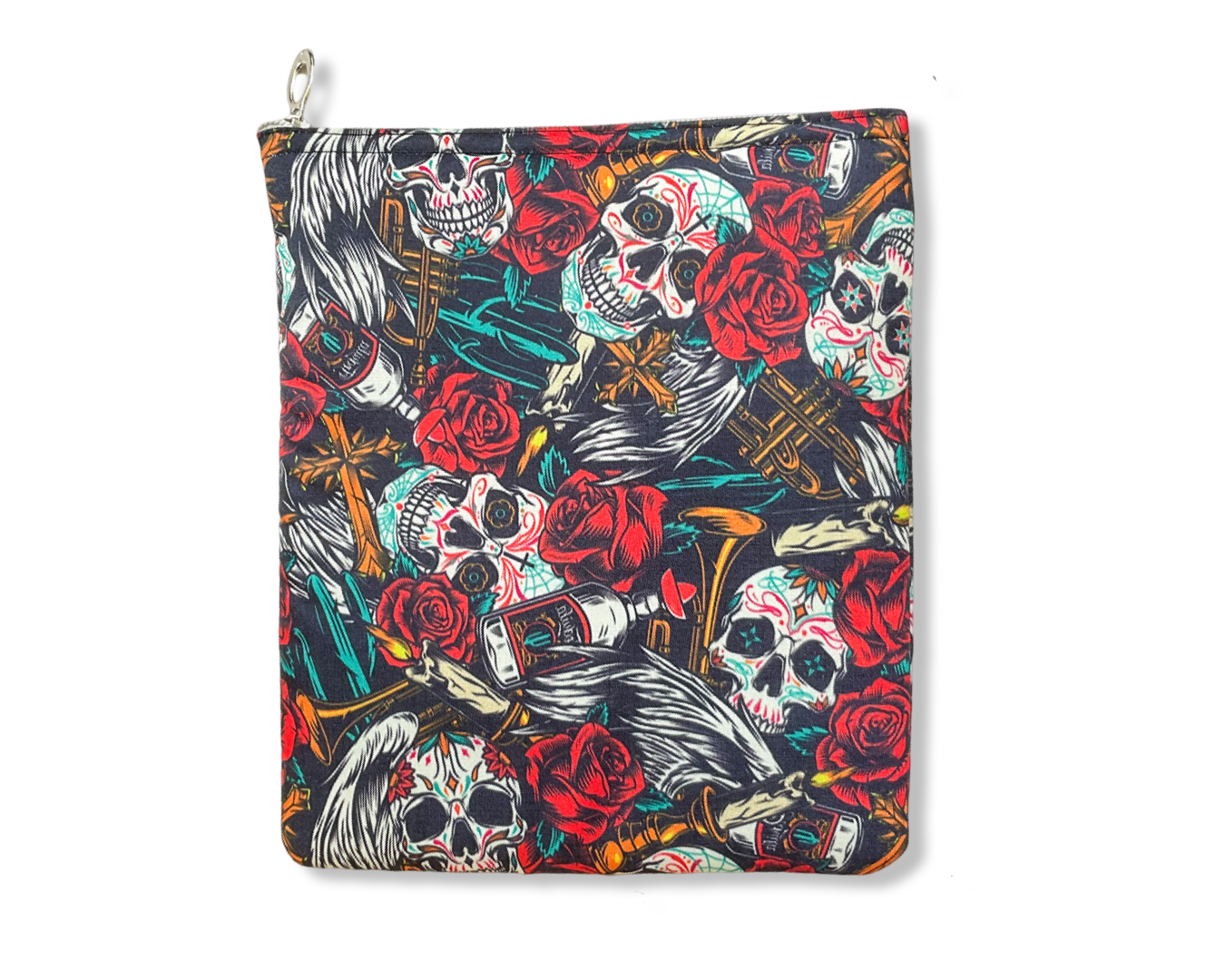 Halloween Skull and Roses Book Sleeve