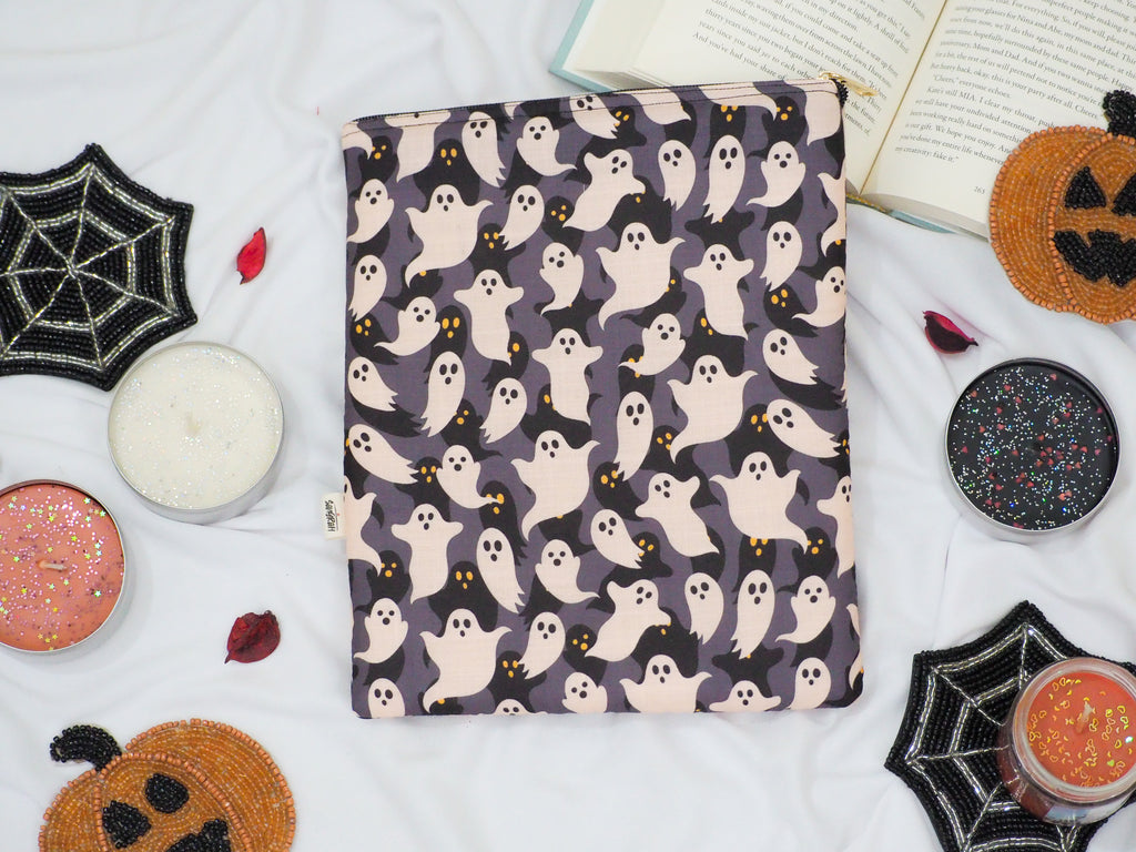 Halloween Ghost Black Book Sleeve