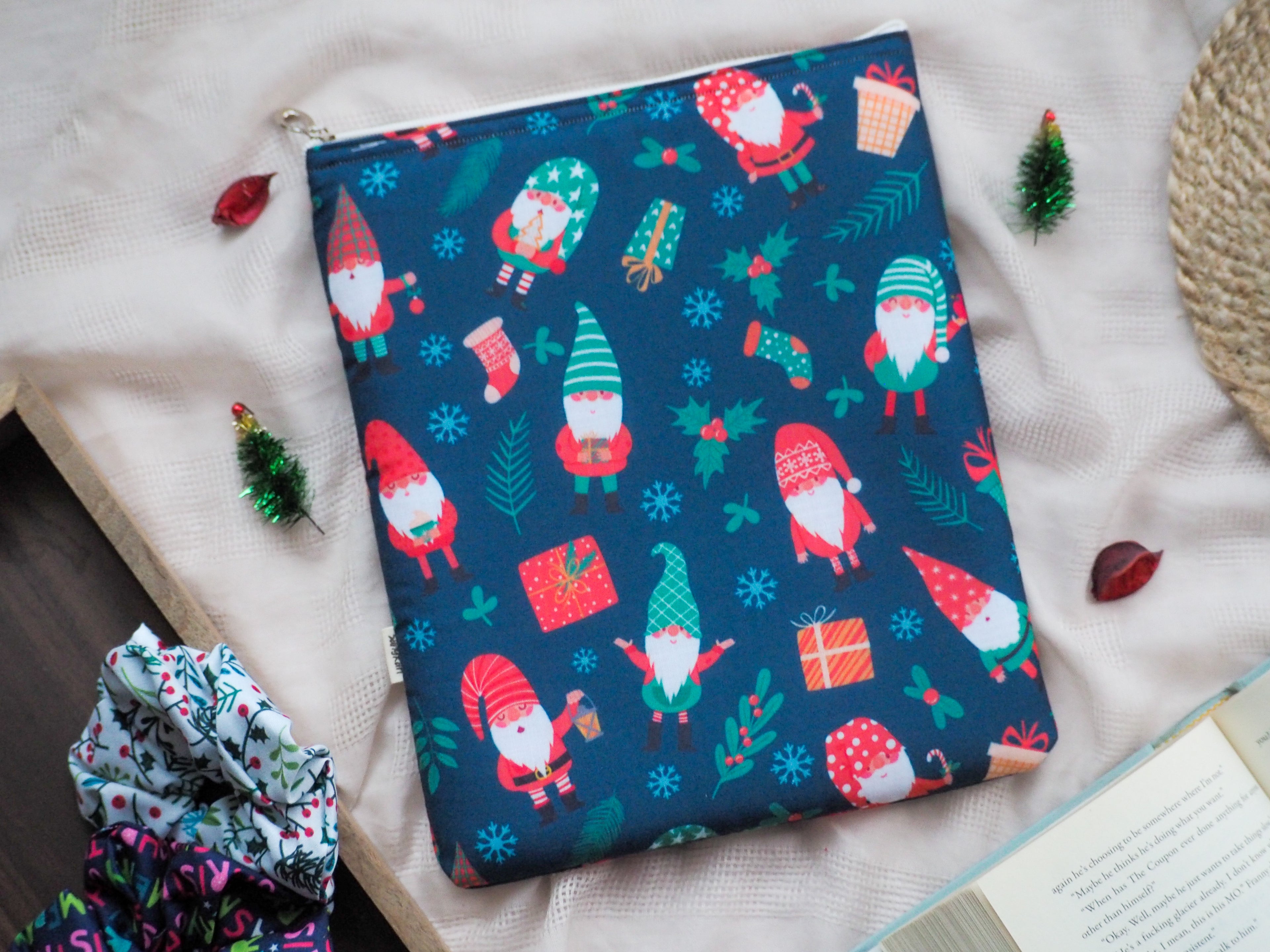Christmas Gnomes Book Sleeve